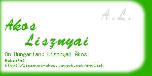 akos lisznyai business card